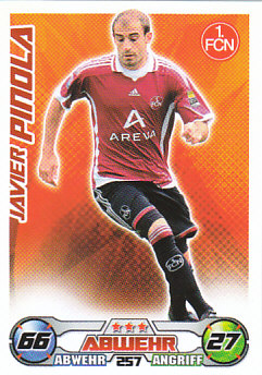 Javier Pinola 1. FC Nurnberg 2009/10 Topps MA Bundesliga #257